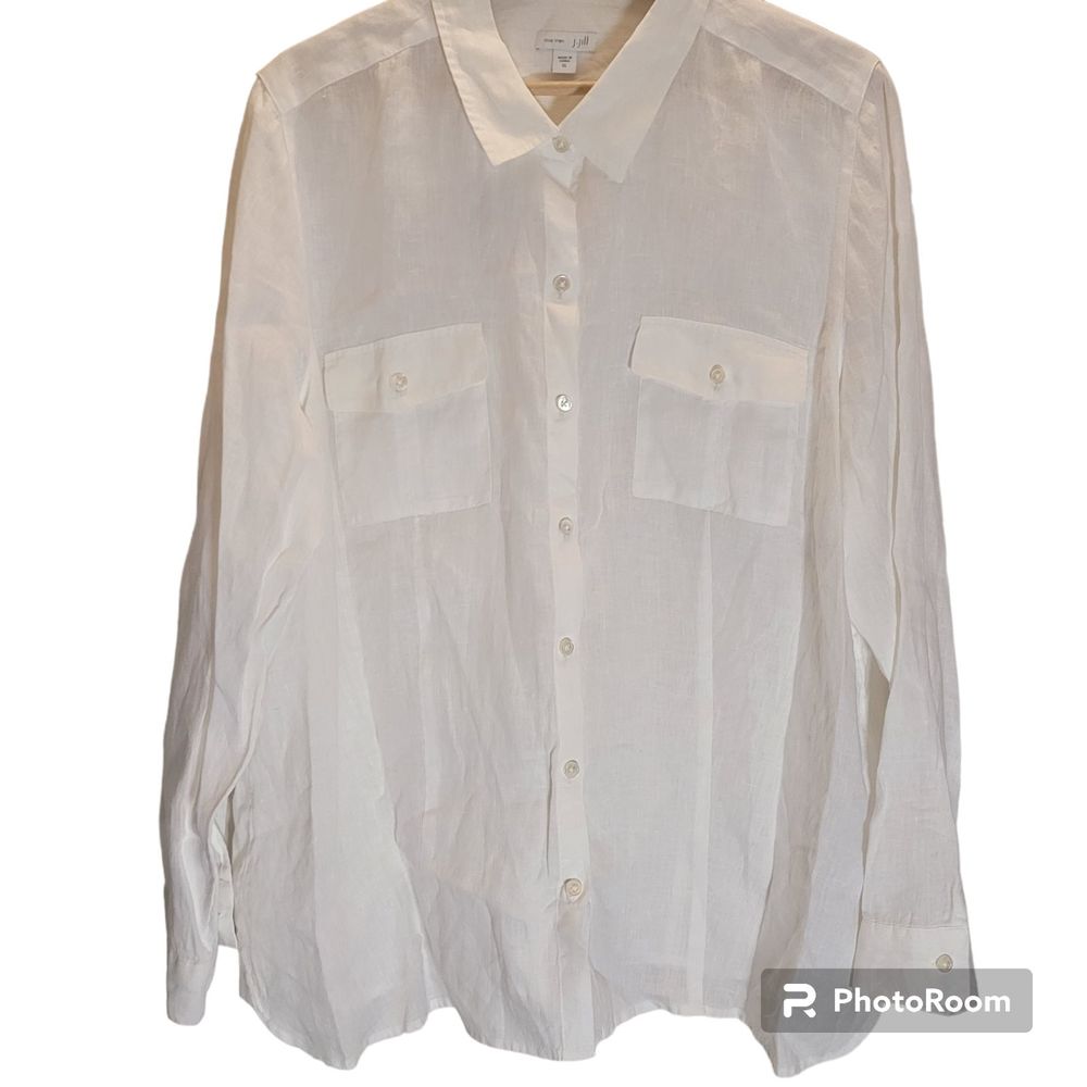 J Jill Pure 100% Linen Sz XL Women's in White